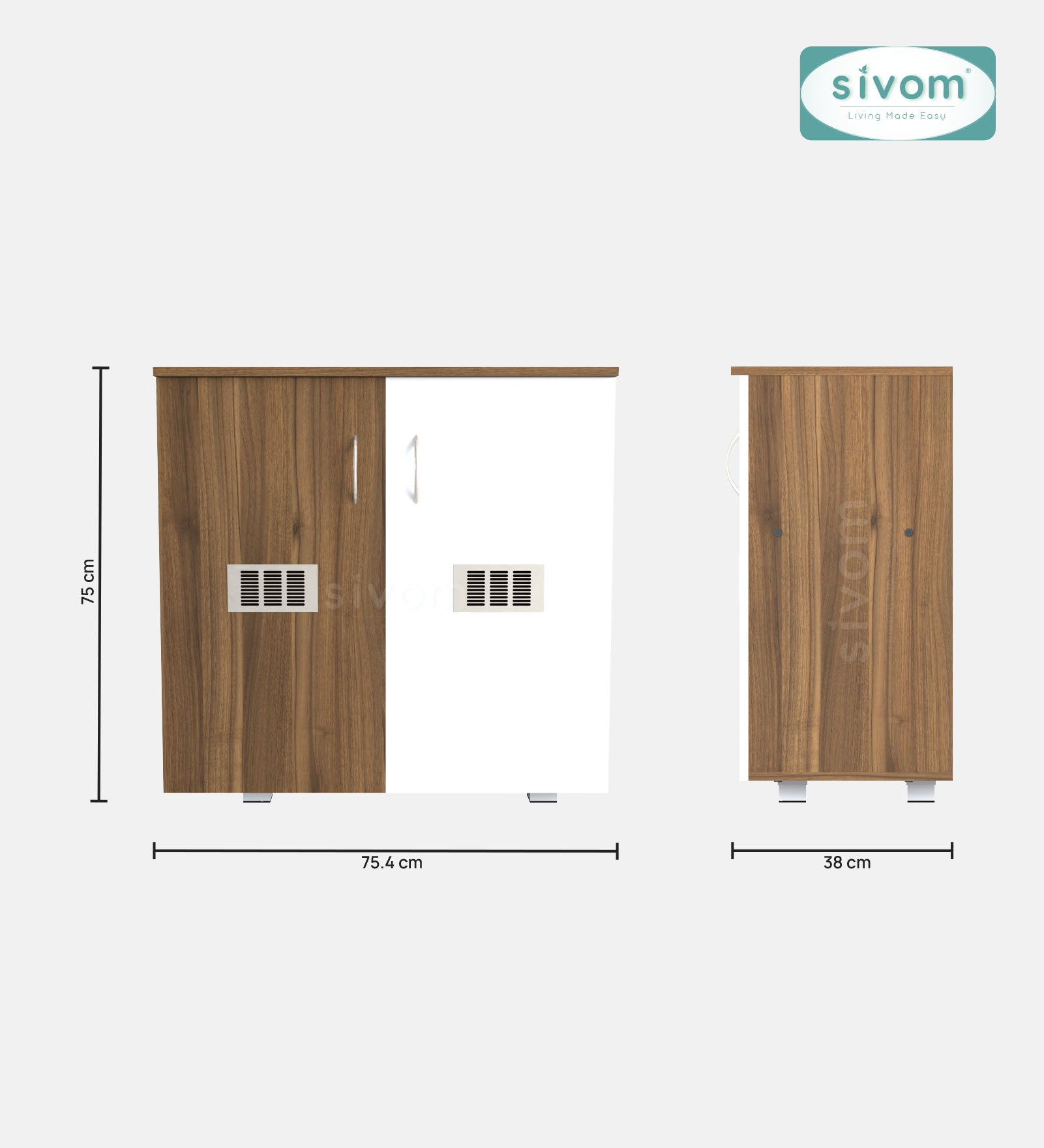 Sivom SIVOM PLATO Engineered Wood Shoe Stand (, 6 Shelves, Knock Down) for Modern Homes | Elegant Design & Premium Finish