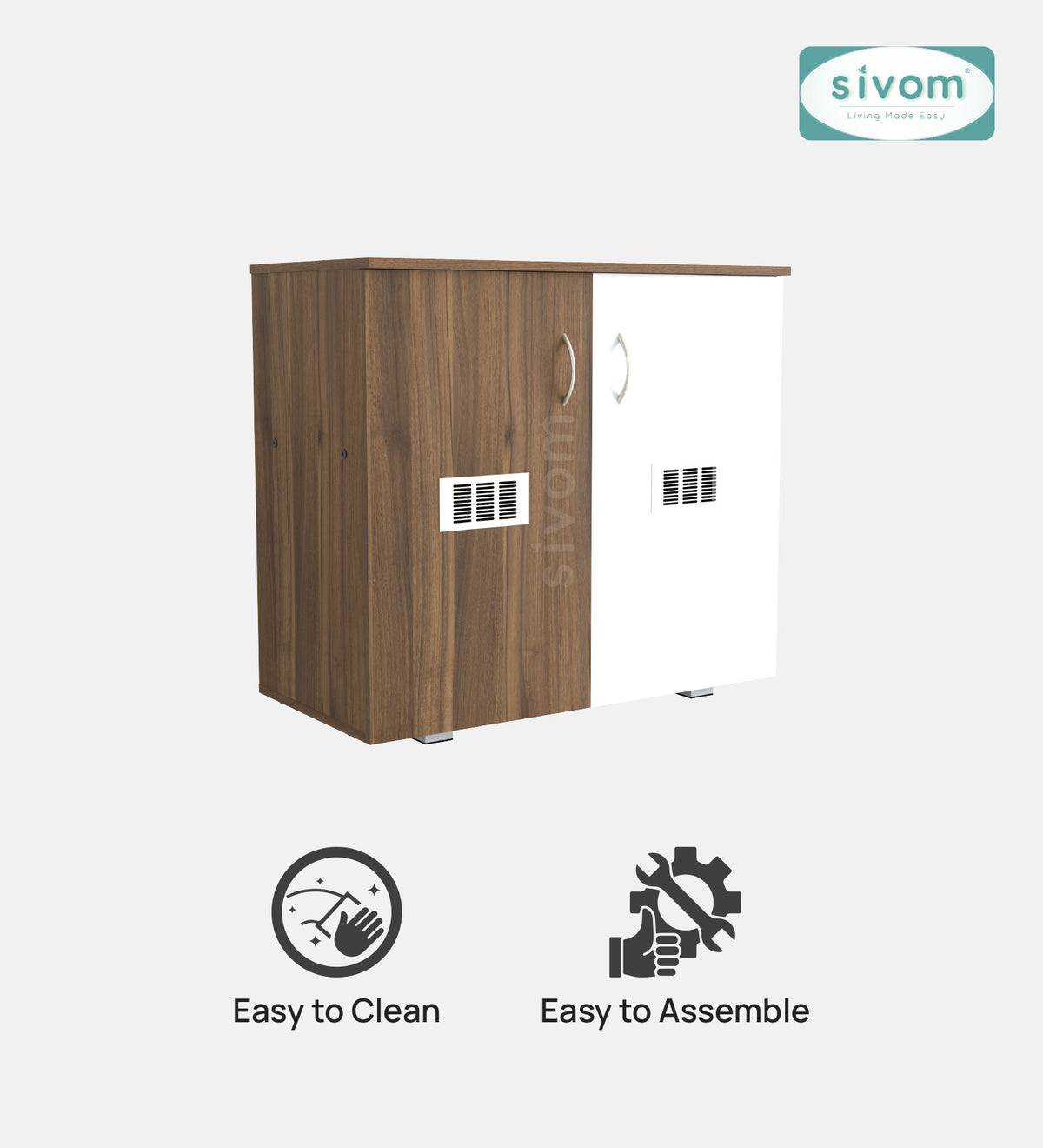 Sivom SIVOM PLATO Engineered Wood Shoe Stand (, 6 Shelves, Knock Down) for Modern Homes | Elegant Design & Premium Finish