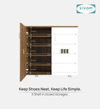 Sivom SIVOM PLATO Engineered Wood Shoe Stand (, 6 Shelves, Knock Down) for Modern Homes | Elegant Design & Premium Finish