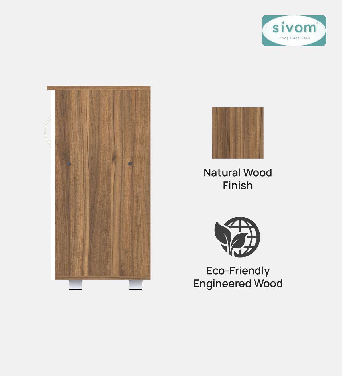 Sivom SIVOM PLATO Engineered Wood Shoe Stand (, 6 Shelves, Knock Down) for Modern Homes | Elegant Design & Premium Finish