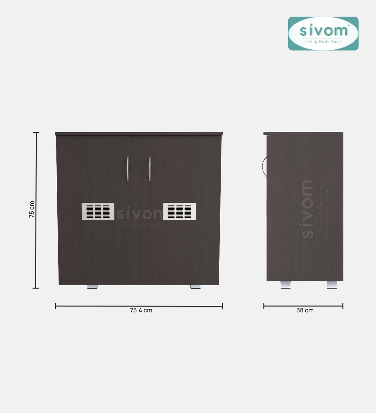 Sivom SIVOM PLATO Engineered Wood Shoe Stand (, 6 Shelves, Knock Down) for Modern Homes | Elegant Design & Premium Finish