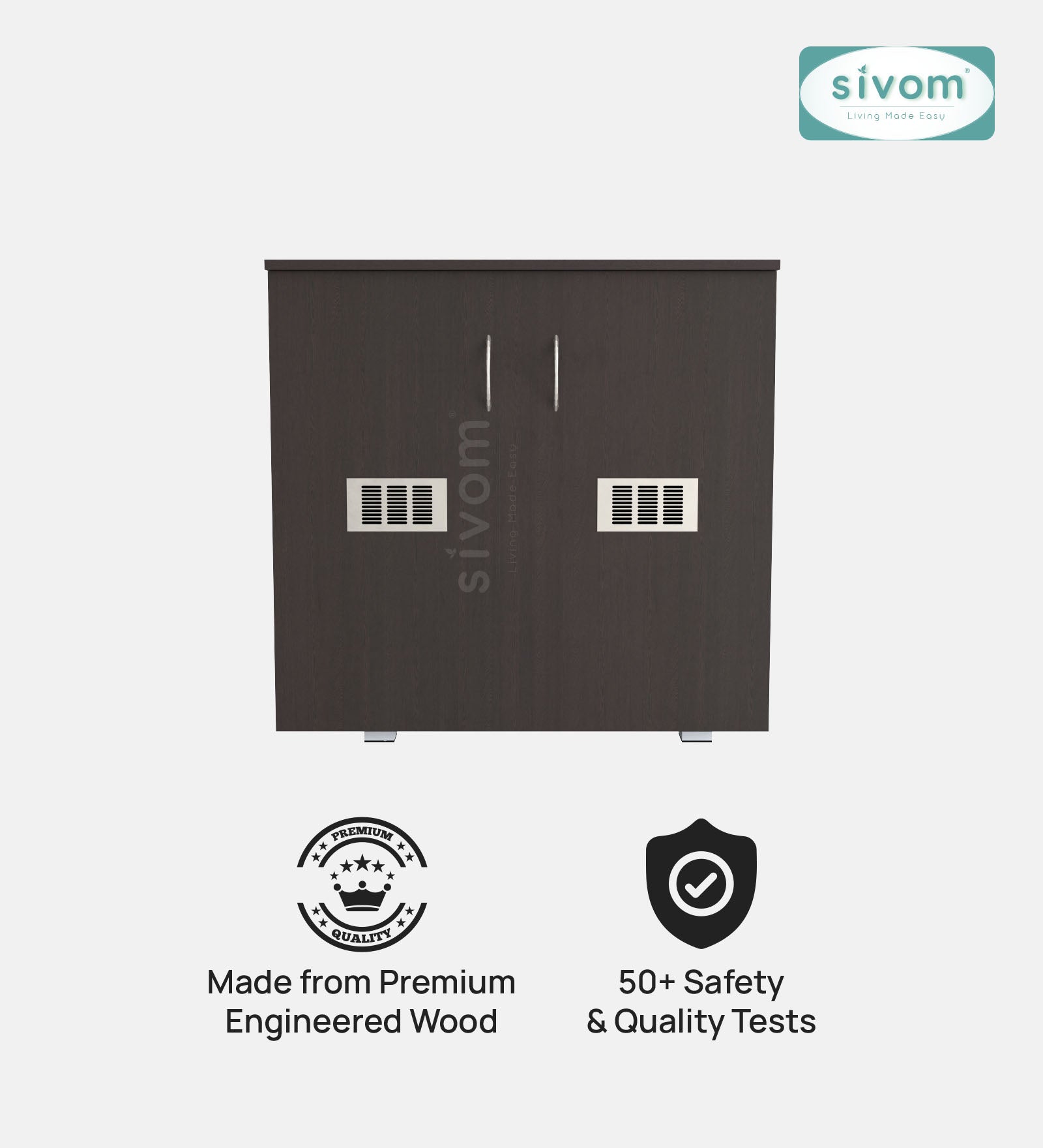 Sivom SIVOM PLATO Engineered Wood Shoe Stand (, 6 Shelves, Knock Down) for Modern Homes | Elegant Design & Premium Finish