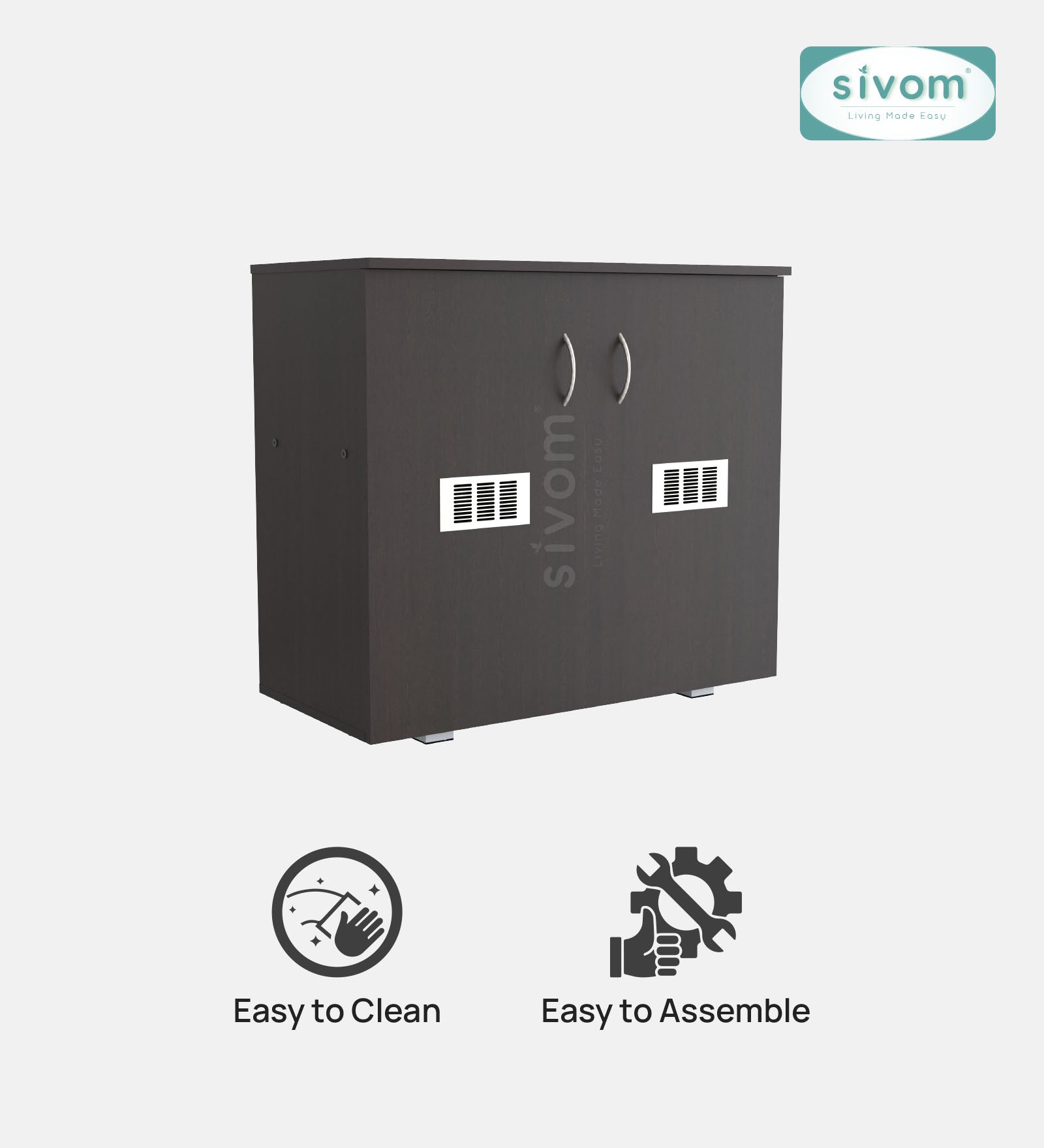 Sivom SIVOM PLATO Engineered Wood Shoe Stand (, 6 Shelves, Knock Down) for Modern Homes | Elegant Design & Premium Finish