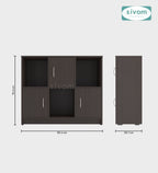 Sivom SIVOM Plaza Multipurpose Storage Unit/ Engineered Wood Free Standing Cabinet for Modern Homes | Elegant Design & Premium Finish