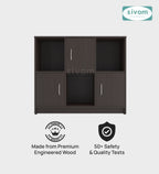 Sivom SIVOM Plaza Multipurpose Storage Unit/ Engineered Wood Free Standing Cabinet for Modern Homes | Elegant Design & Premium Finish