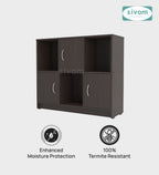Sivom SIVOM Plaza Multipurpose Storage Unit/ Engineered Wood Free Standing Cabinet for Modern Homes | Elegant Design & Premium Finish