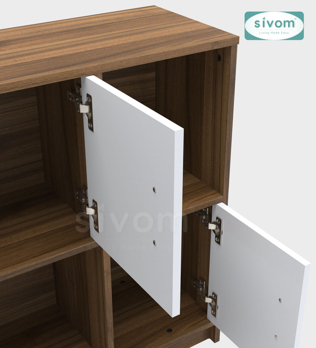 Sivom SIVOM Plaza Multipurpose Storage Unit/ Engineered Wood Free Standing Cabinet for Modern Homes | Elegant Design & Premium Finish