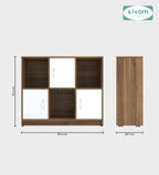 Sivom SIVOM Plaza Multipurpose Storage Unit/ Engineered Wood Free Standing Cabinet for Modern Homes | Elegant Design & Premium Finish