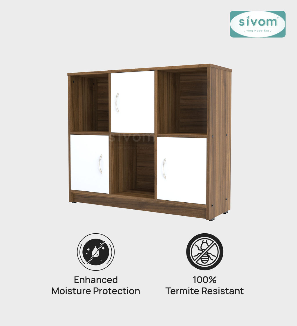 Sivom SIVOM Plaza Multipurpose Storage Unit/ Engineered Wood Free Standing Cabinet for Modern Homes | Elegant Design & Premium Finish