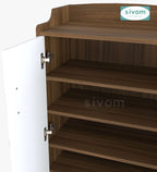 Sivom SIVOM Poland Digital Printed Engineered Wood Shoe Stand for Modern Homes | Elegant Design & Premium Finish
