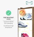 Sivom SIVOM Poland Digital Printed Engineered Wood Shoe Stand for Modern Homes | Elegant Design & Premium Finish