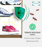 Sivom SIVOM Poland Digital Printed Engineered Wood Shoe Stand for Modern Homes | Elegant Design & Premium Finish