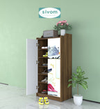 Sivom SIVOM Poland Digital Printed Engineered Wood Shoe Stand for Modern Homes | Elegant Design & Premium Finish