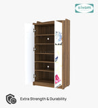 Sivom SIVOM Poland Digital Printed Engineered Wood Shoe Stand for Modern Homes | Elegant Design & Premium Finish