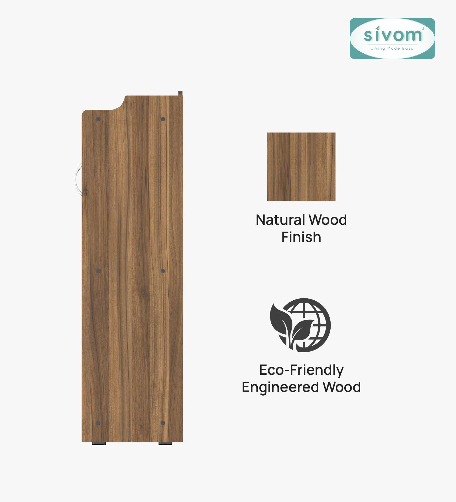 Sivom SIVOM Poland Digital Printed Engineered Wood Shoe Stand for Modern Homes | Elegant Design & Premium Finish