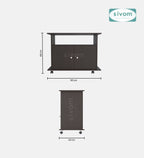 SIVOM POLAR Multipurpose TV Unit fits upto 43 inch with Storage Engineered Wood TV Entertainment Unit for Modern Homes | Elegant Design & Premium Finish