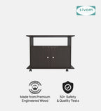 SIVOM POLAR Multipurpose TV Unit fits upto 43 inch with Storage Engineered Wood TV Entertainment Unit for Modern Homes | Elegant Design & Premium Finish