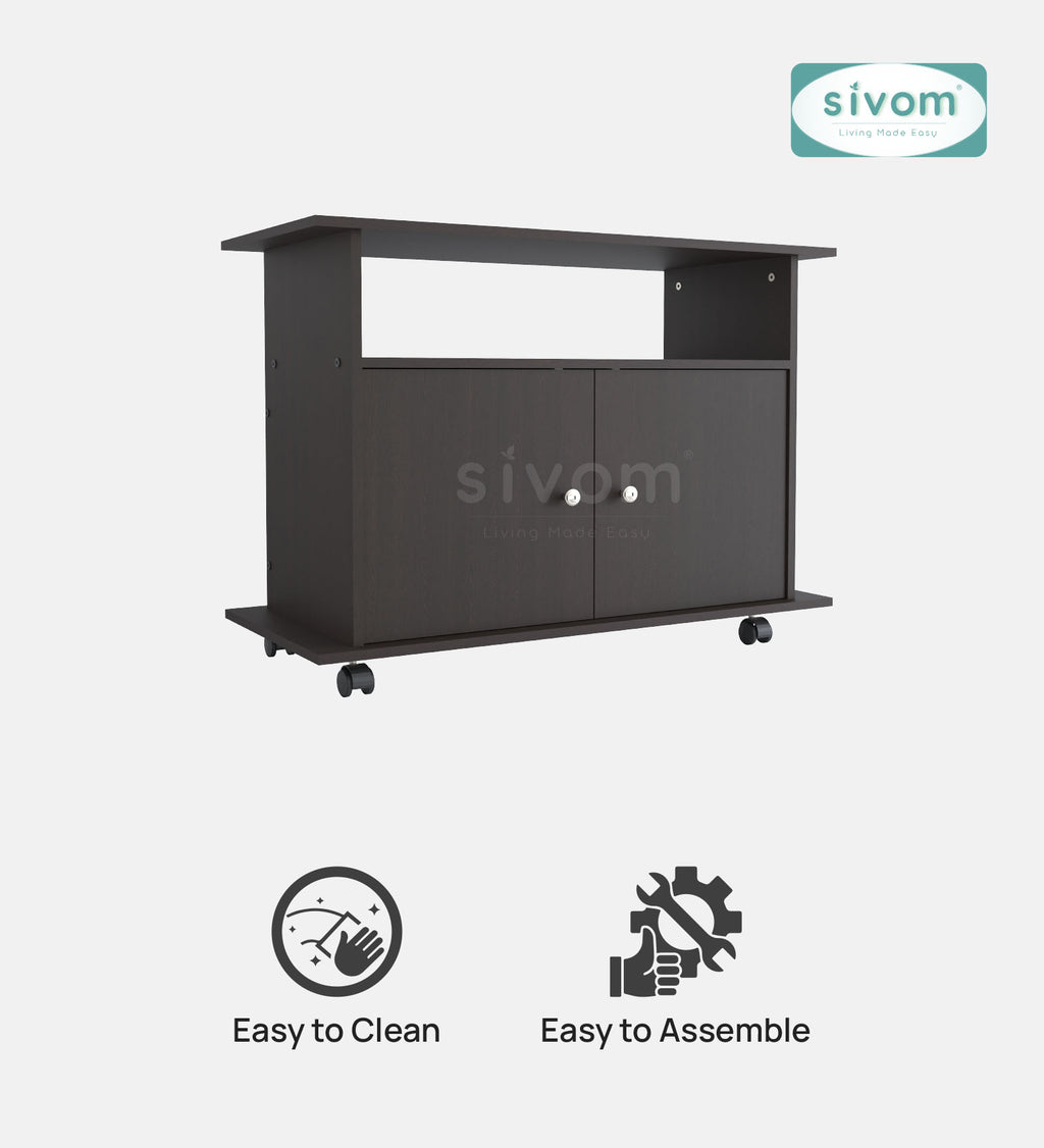 SIVOM POLAR Multipurpose TV Unit fits upto 43 inch with Storage Engineered Wood TV Entertainment Unit for Modern Homes | Elegant Design & Premium Finish