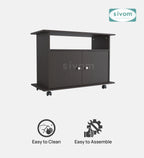 SIVOM POLAR Multipurpose TV Unit fits upto 43 inch with Storage Engineered Wood TV Entertainment Unit for Modern Homes | Elegant Design & Premium Finish