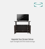 SIVOM POLAR Multipurpose TV Unit fits upto 43 inch with Storage Engineered Wood TV Entertainment Unit for Modern Homes | Elegant Design & Premium Finish