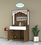 Sivom SIVOM Prime Home Temple/Pooja Unit/Home Mandir/ Engineered Wood Home Temple (Height: 148, Knock Down) for Modern Homes | Elegant Design & Premium Finish