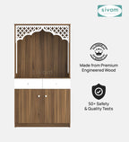 Sivom SIVOM Prime Home Temple/Pooja Unit/Home Mandir/ Engineered Wood Home Temple (Height: 148, Knock Down) for Modern Homes | Elegant Design & Premium Finish