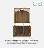 Sivom SIVOM Prime Home Temple/Pooja Unit/Home Mandir/ Engineered Wood Home Temple (Height: 148, Knock Down) for Modern Homes | Elegant Design & Premium Finish