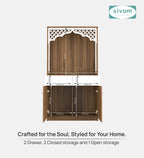 Sivom SIVOM Prime Home Temple/Pooja Unit/Home Mandir/ Engineered Wood Home Temple (Height: 148, Knock Down) for Modern Homes | Elegant Design & Premium Finish