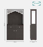 Sivom SIVOM Prime Home Temple/Pooja Unit/Home Mandir/ Engineered Wood Home Temple (Height: 148, Knock Down) for Modern Homes | Elegant Design & Premium Finish