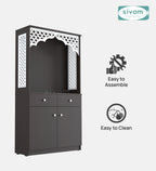 Sivom SIVOM Prime Home Temple/Pooja Unit/Home Mandir/ Engineered Wood Home Temple (Height: 148, Knock Down) for Modern Homes | Elegant Design & Premium Finish
