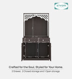 Sivom SIVOM Prime Home Temple/Pooja Unit/Home Mandir/ Engineered Wood Home Temple (Height: 148, Knock Down) for Modern Homes | Elegant Design & Premium Finish