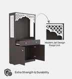 Sivom SIVOM Prime Home Temple/Pooja Unit/Home Mandir/ Engineered Wood Home Temple (Height: 148, Knock Down) for Modern Homes | Elegant Design & Premium Finish