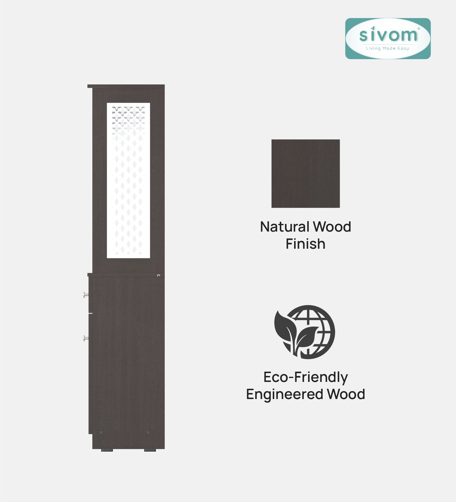 Sivom SIVOM Prime Home Temple/Pooja Unit/Home Mandir/ Engineered Wood Home Temple (Height: 148, Knock Down) for Modern Homes | Elegant Design & Premium Finish