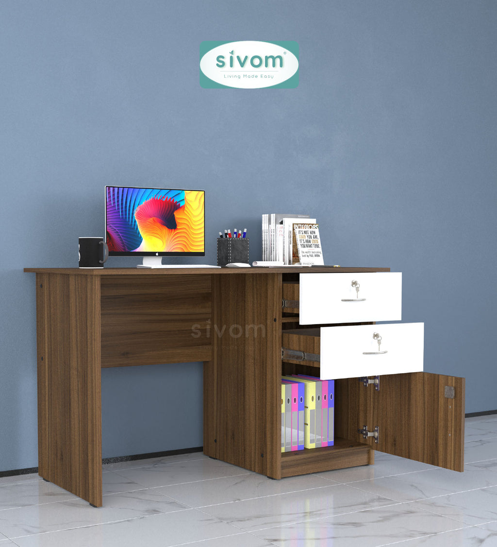 Sivom SIVOM Prism Multipurpose Study/Home/Office Table Engineered Wood Study Table for Modern Homes | Elegant Design & Premium Finish