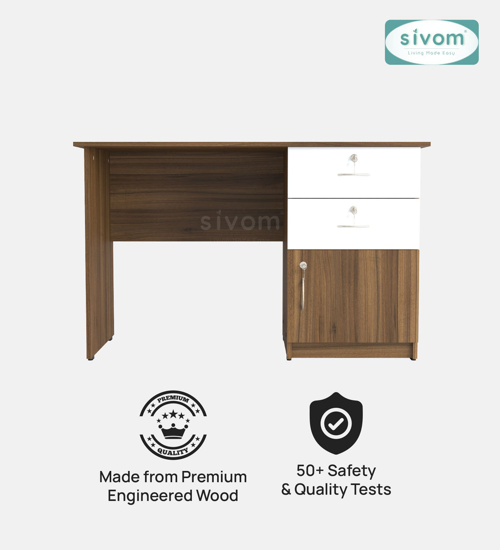 Sivom SIVOM Prism Multipurpose Study/Home/Office Table Engineered Wood Study Table for Modern Homes | Elegant Design & Premium Finish