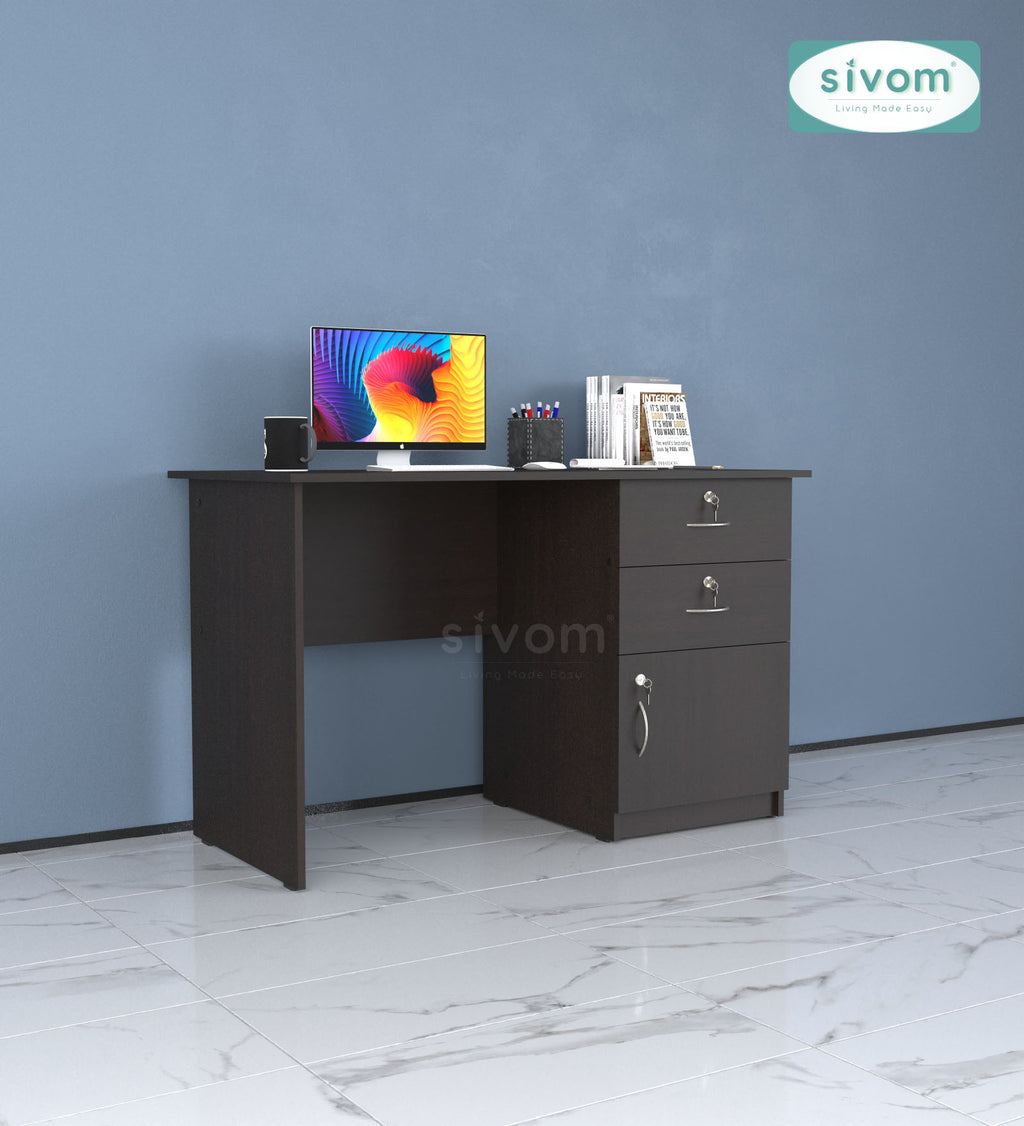 Sivom SIVOM Prism Multipurpose Study/Home/Office Table Engineered Wood Study Table for Modern Homes | Elegant Design & Premium Finish