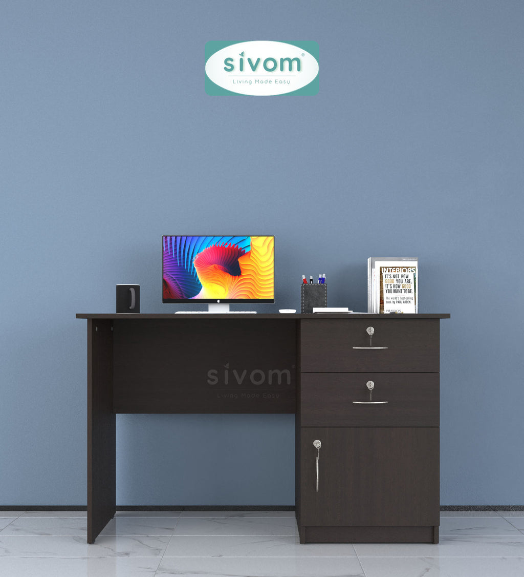 Sivom SIVOM Prism Multipurpose Study/Home/Office Table Engineered Wood Study Table for Modern Homes | Elegant Design & Premium Finish
