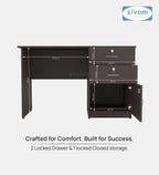 Sivom SIVOM Prism Multipurpose Study/Home/Office Table Engineered Wood Study Table for Modern Homes | Elegant Design & Premium Finish