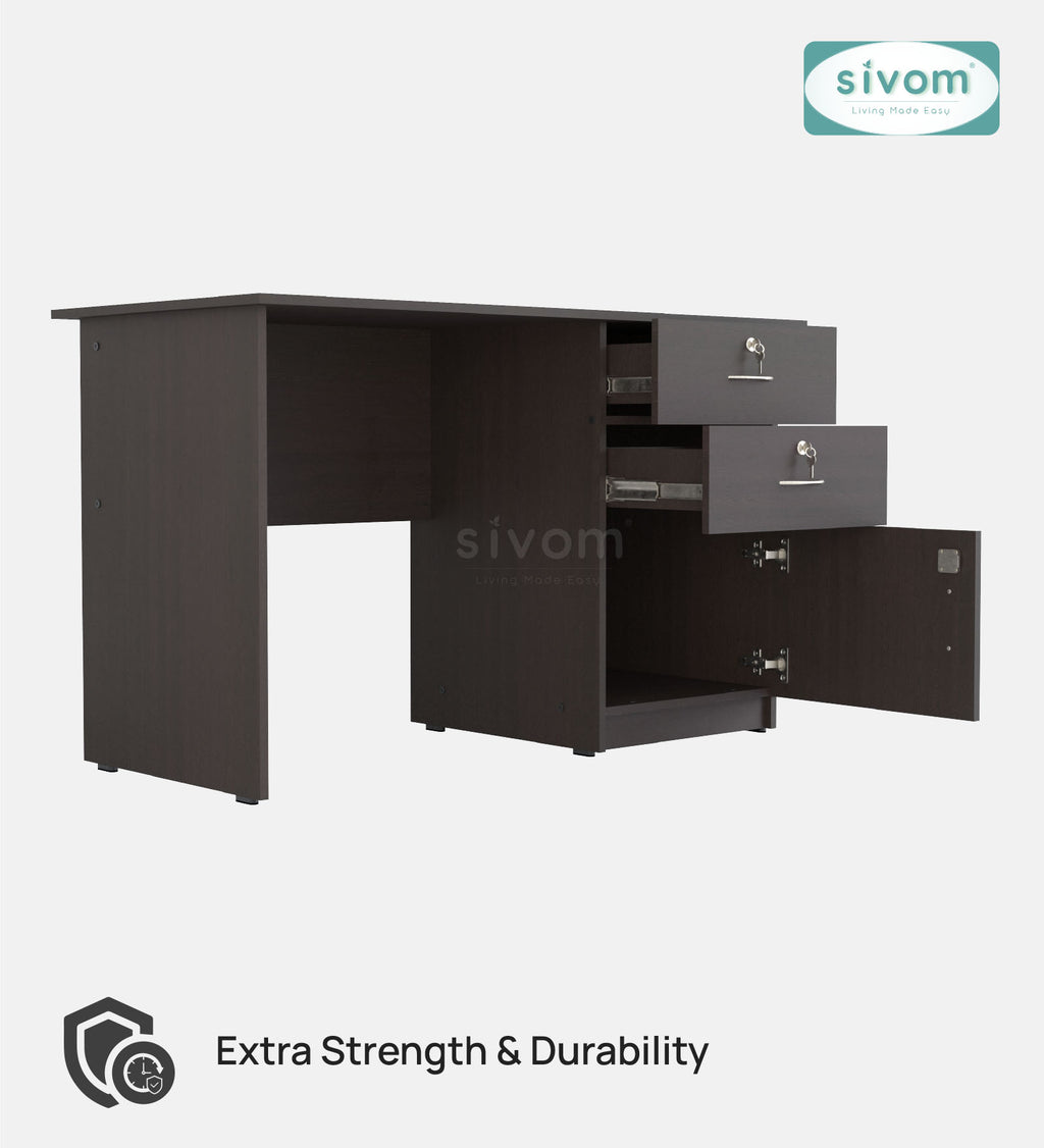 Sivom SIVOM Prism Multipurpose Study/Home/Office Table Engineered Wood Study Table for Modern Homes | Elegant Design & Premium Finish