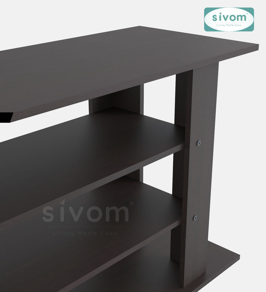SIVOM Quill Multipurpose TV Unit fits upto 43 inch with Storage Engineered Wood TV Entertainment Unit for Modern Homes | Elegant Design & Premium Finish