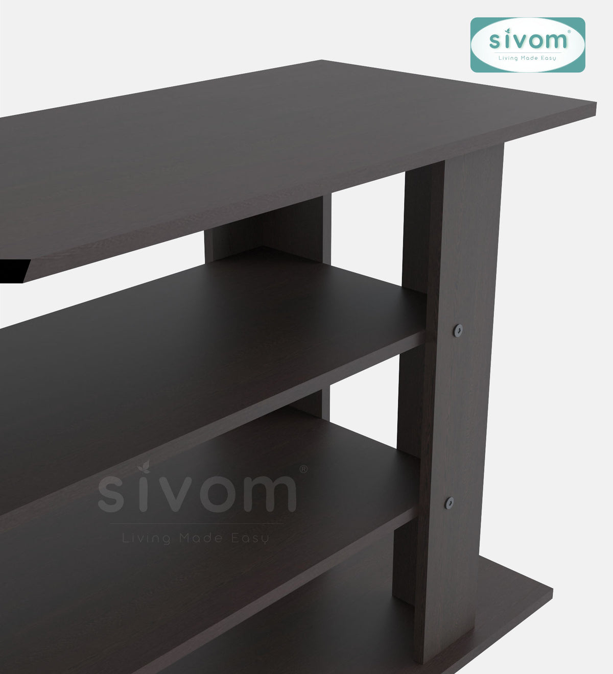 SIVOM Quill Multipurpose TV Unit fits upto 43 inch with Storage Engineered Wood TV Entertainment Unit for Modern Homes | Elegant Design & Premium Finish