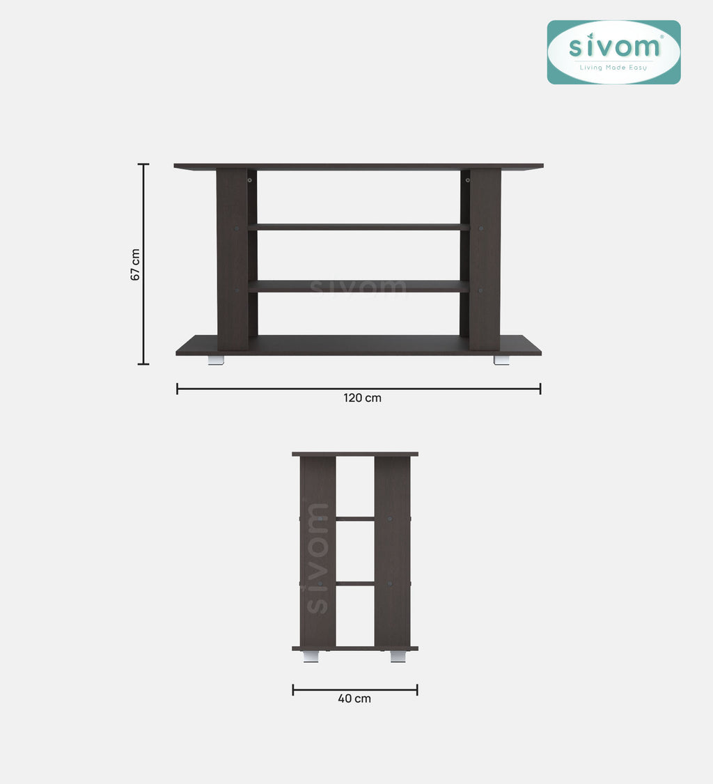 SIVOM Quill Multipurpose TV Unit fits upto 43 inch with Storage Engineered Wood TV Entertainment Unit for Modern Homes | Elegant Design & Premium Finish