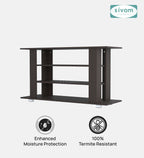 SIVOM Quill Multipurpose TV Unit fits upto 43 inch with Storage Engineered Wood TV Entertainment Unit for Modern Homes | Elegant Design & Premium Finish