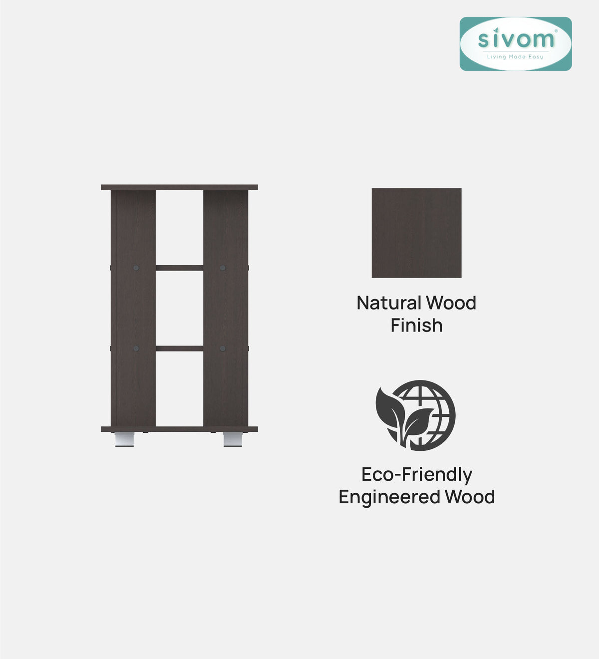 SIVOM Quill Multipurpose TV Unit fits upto 43 inch with Storage Engineered Wood TV Entertainment Unit for Modern Homes | Elegant Design & Premium Finish