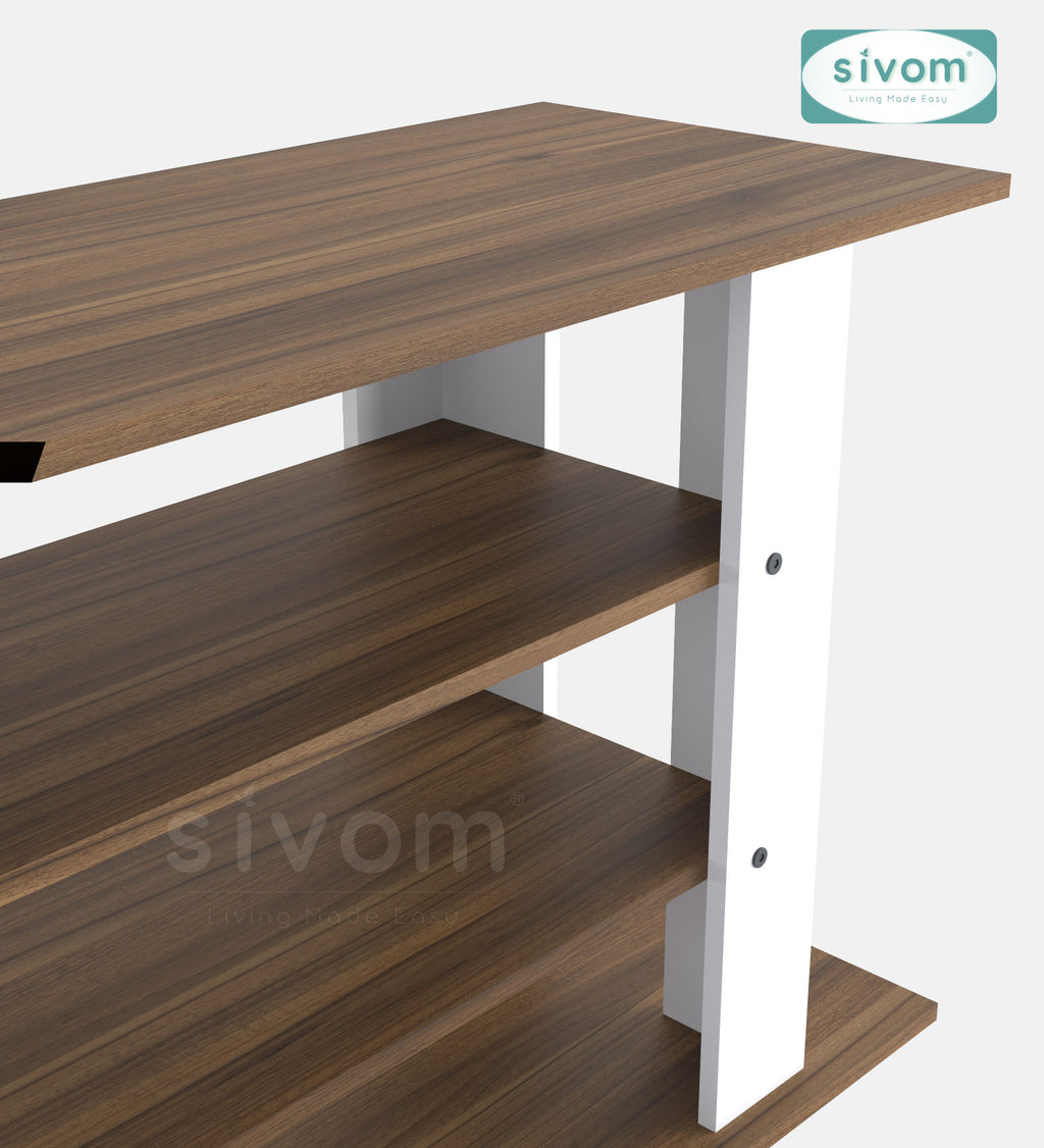 SIVOM Quill Multipurpose TV Unit fits upto 43 inch with Storage Engineered Wood TV Entertainment Unit for Modern Homes | Elegant Design & Premium Finish
