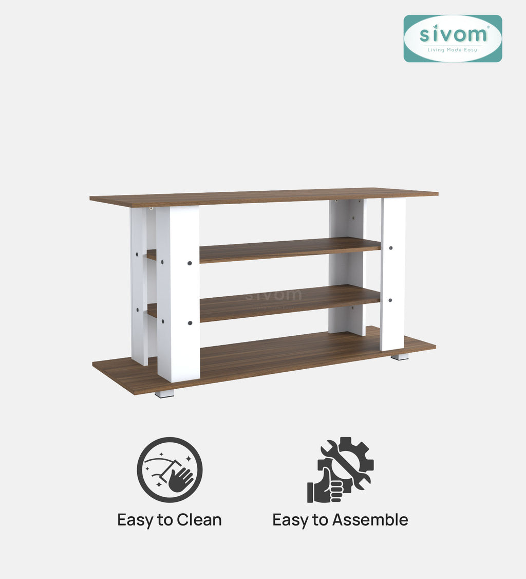 SIVOM Quill Multipurpose TV Unit fits upto 43 inch with Storage Engineered Wood TV Entertainment Unit for Modern Homes | Elegant Design & Premium Finish
