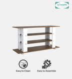 SIVOM Quill Multipurpose TV Unit fits upto 43 inch with Storage Engineered Wood TV Entertainment Unit for Modern Homes | Elegant Design & Premium Finish