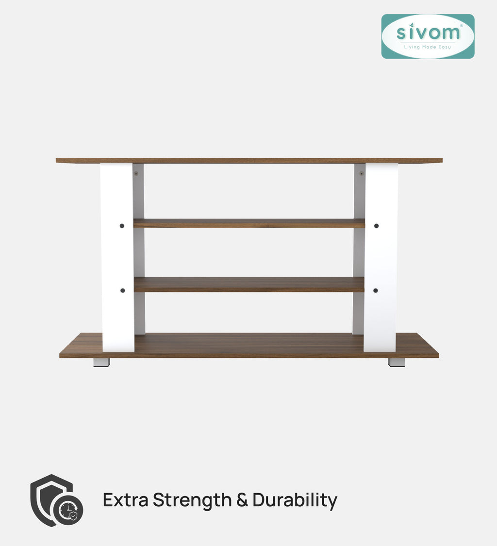 SIVOM Quill Multipurpose TV Unit fits upto 43 inch with Storage Engineered Wood TV Entertainment Unit for Modern Homes | Elegant Design & Premium Finish