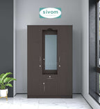Sivom SIVOM Redim Multipurpose 3 Door Wardrobe / Spacious Shelves with Hanging Rail Engineered Wood 3 Door Wardrobe for Modern Homes | Elegant Design & Premium Finish