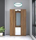 Sivom SIVOM Redim Multipurpose 3 Door Wardrobe / Spacious Shelves with Hanging Rail Engineered Wood 3 Door Wardrobe for Modern Homes | Elegant Design & Premium Finish